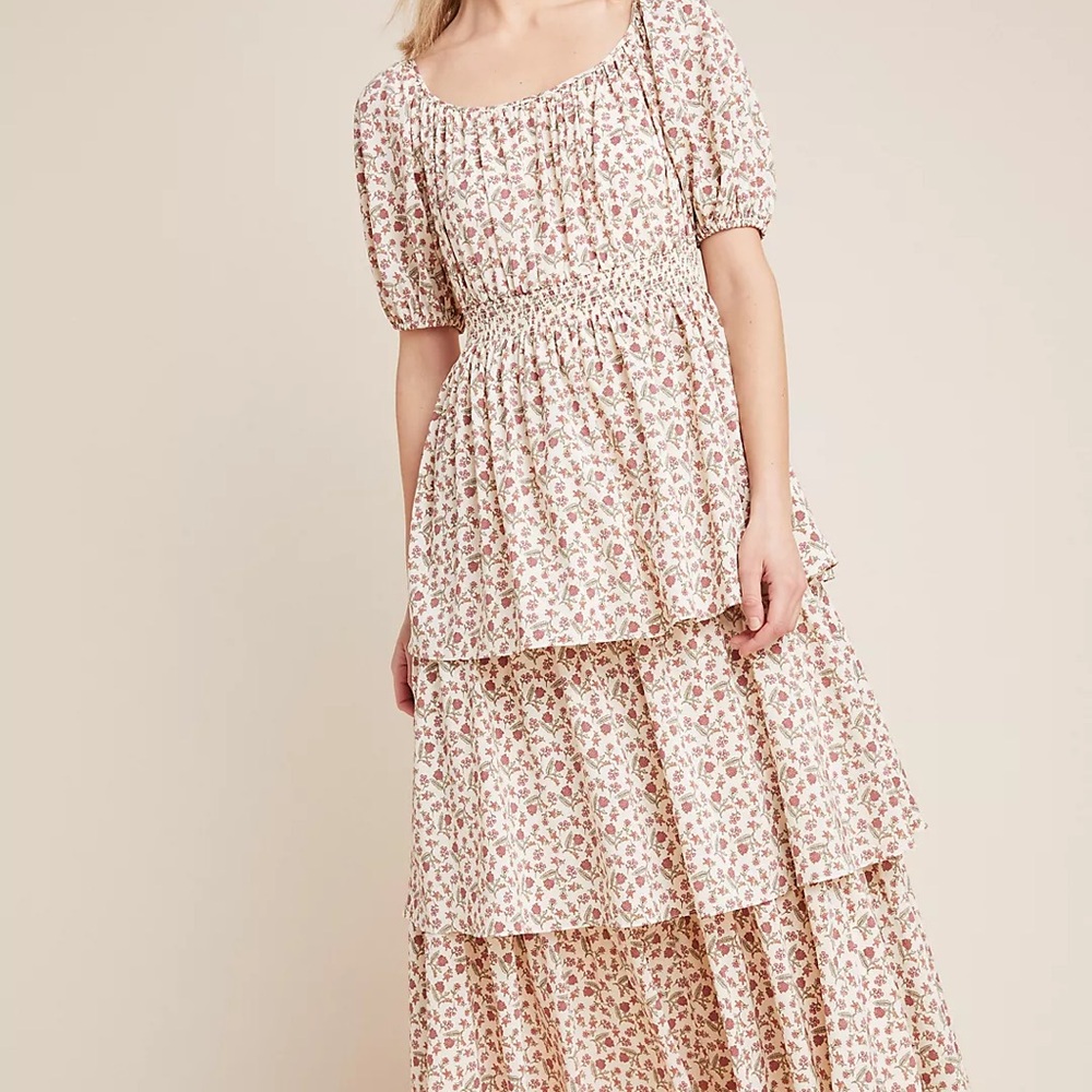 Gal Meets Glam Luciana Tiered Maxi dress from Anthropologie size US2